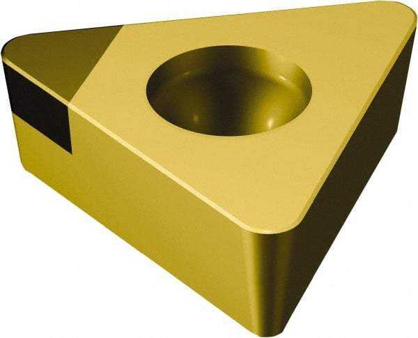 Sandvik Coromant - TCGW1.21.21 Grade 7525 CBN Turning Insert - TiN Finish, 60° Triangle, 5/32" Inscr Circle, 5/64" Thick, 1/64" Corner Radius - USA Tool & Supply