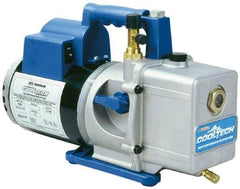 OTC - 6 CFM Automotive Vacuum Pump - 20 µ, 15 oz Oil Capacity, 2 Stages, 1/2 hp, 115 Volt - USA Tool & Supply