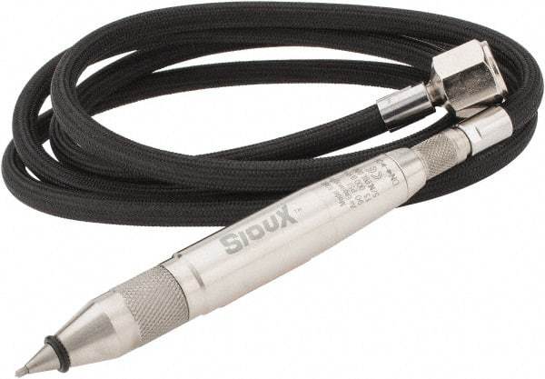 Sioux Tools - 13,000 BPM, 90 psi, 1/4 NPT Inlet, Air Engraving Pen - Includes 59" Hose - USA Tool & Supply