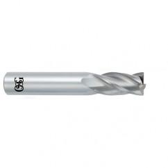 1/2 Dia. x 3 Overall Length 4-Flute .030 C/R Solid Carbide SE End Mill-Round Shank-Center Cutting-Uncoated - USA Tool & Supply