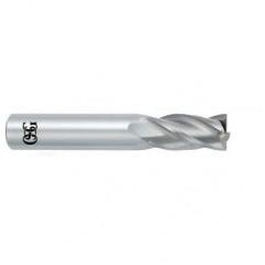 1/2 Dia. x 3 Overall Length 4-Flute .030 C/R Solid Carbide SE End Mill-Round Shank-Center Cutting-Uncoated - USA Tool & Supply