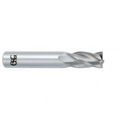 1/2 Dia. x 3 Overall Length 4-Flute .020 C/R Solid Carbide SE End Mill-Round Shank-Center Cutting-Uncoated - USA Tool & Supply