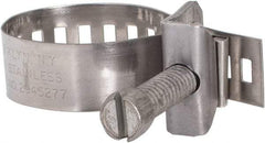 IDEAL TRIDON - SAE Size 12, 11/16 to 1-1/4" Diam, Stainless Steel Double Lock Hose Worm Drive Clamp - Material Grade 301 - USA Tool & Supply