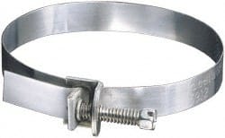 IDEAL TRIDON - SAE Size 64, 1 to 4-1/2" Diam, Galvanized Steel Adjustable Strap Worm Drive Clamp - USA Tool & Supply