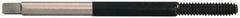 Balax - #6-32 UNC H6 Bright Finish High Speed Steel Thread Forming Extension Tap - Bottoming Chamfer, 3" OAL, 11/16" Thread Length, 2B Class of Fit, Series BXEXT - USA Tool & Supply