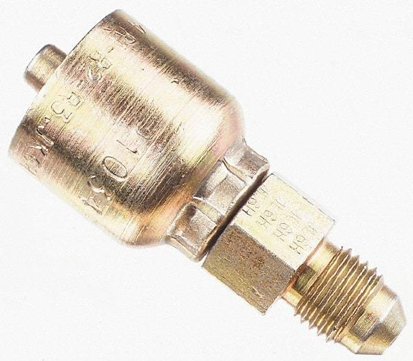 Parker - 1-5/16-12 Male JIC 37D Flare Steel Hydraulic Hose Male Rigid Fitting - -16 Hose Size, 1" Hose Diam, Series 43 - USA Tool & Supply