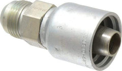 Parker - 1-1/16-12 Male JIC 37D Flare Steel Hydraulic Hose Male Rigid Fitting - -12 Hose Size, 3/4" Hose Diam, Series 43 - USA Tool & Supply