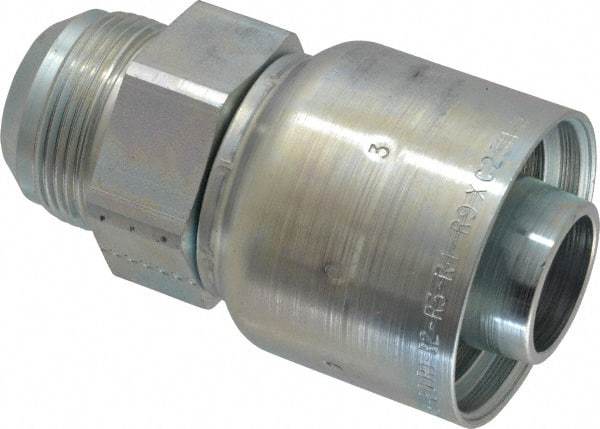 Parker - 1-5/8-12 Male JIC 37D Flare Steel Hydraulic Hose Male Rigid Fitting - -20 Hose Size, 1 1/4" Hose Diam, Series 43 - USA Tool & Supply