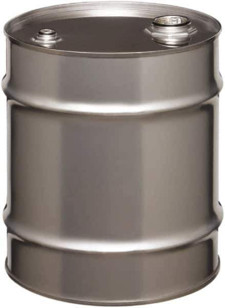 Made in USA - 10 Gallon Cylindrical Stainless Steel Tight Head Drum - 17" High x 14" Diam - USA Tool & Supply