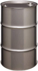 Made in USA - 30 Gallon Cylindrical Stainless Steel Tight Head Drum - 27-1/2" High x 18-1/4" Diam - USA Tool & Supply