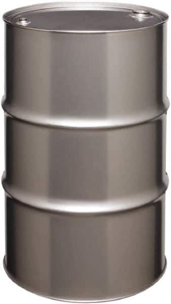 Made in USA - 55 Gallon Cylindrical Stainless Steel Tight Head Drum - 33" High x 22-1/2" Diam - USA Tool & Supply