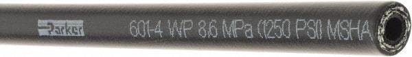 Parker - -4 Hose Size, 1/4" ID, 1,250 psi Work Pressure Hydraulic Hose - 3" Radius, Synthetic Rubber, -40°F to 257°F - USA Tool & Supply