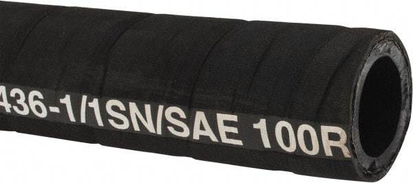 Parker - -20 Hose Size, 1-1/4" ID, 900 psi Work Pressure Hydraulic Hose - Synthetic Rubber, -40°F to 212°F - USA Tool & Supply