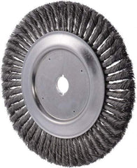 Weiler - 10" OD, 1" Arbor Hole, Knotted Wheel Brush - 0.016" Filament Diam - USA Tool & Supply