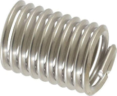 Recoil - 3/8-16 UNC, 3/4" OAL, Free Running Helical Insert - 10 Free Coils, Tanged, Stainless Steel, Bright Finish, 2D Insert Length - USA Tool & Supply