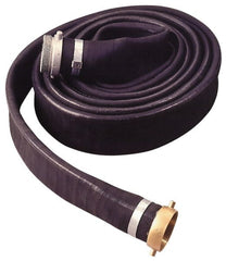 4 Inch Inside x 4-3/8 Inch Outside Diameter, Rubber Liquid Suction and Discharge Hose Black, 50 Ft. Long, 75 psi Working and 450 psi Brust Pressure