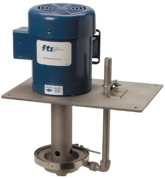 Finish Thompson - 1/2 HP, 95 Shut Off Feet, 316 Stainless Steel, Carbon and Viton Magnetic Drive Pump - 1 Phase - USA Tool & Supply