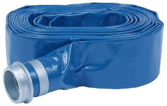 Value Collection - -10 to 150°F, 1" Inside x 1.14" Outside Diam, PVC Liquid Suction & Discharge Hose - Blue, 50' Long, 110 psi Working & 340 psi Brust Pressure - USA Tool & Supply