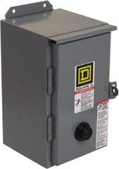 Square D - 208 Coil VAC at 60 Hz, 27 Amp, NEMA Size 1, Nonreversible Enclosed Enclosure NEMA Motor Starter - 3 hp at 1 Phase, 12 Enclosure Rating - USA Tool & Supply