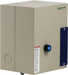 Schneider Electric - 9 Amp, 120 Coil VAC, Reversible Enclosed IEC Motor Starter - 1 Phase Hp: 0.3 at 120 VAC, 1 at 240 VAC, 3 Phase Hp: 2 at 208 VAC, 2 at 230 VAC, 5 at 460 VAC, 7.5 at 575 VAC - USA Tool & Supply