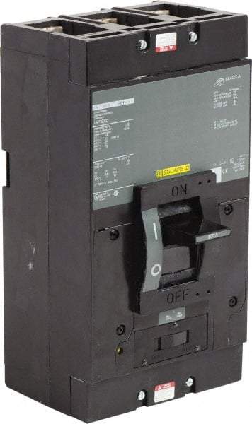 Square D - 300 Amp, 600 V, 3 Pole, Panel Mount Molded Case Circuit Breaker - Thermal Magnetic Trip, Multiple Breaking Capacity Ratings - USA Tool & Supply