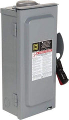 Square D - 30 Amp, 600 VAC/VDC, 3 Pole Nonfused Safety Switch - NEMA 3R, 10 hp at 600 VAC, 15 at 600 VDC (Single Phase), 30 hp at 600 VAC, 15 hp at 600 VDC (Triple Phase) - USA Tool & Supply
