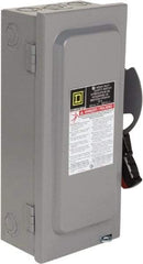 Square D - 30 Amp, 600 VAC/VDC, 3 Pole Nonfused Safety Switch - NEMA 1, 10 hp at 600 VAC, 15 at 600 VDC (Single Phase), 30 hp at 600 VAC, 15 hp at 600 VDC (Triple Phase) - USA Tool & Supply