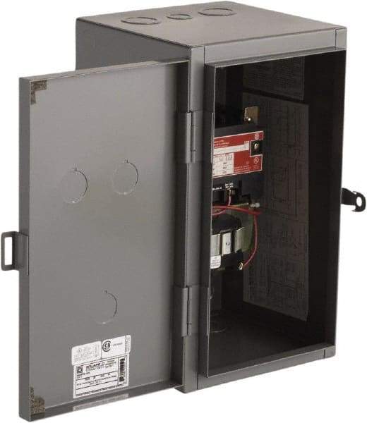 Square D - 1 NEMA Rated, 2 Pole, Mechanically Held Lighting Contactor - 60 A (Tungsten), 110 VAC at 50 Hz, 120 VAC at 60 Hz - USA Tool & Supply