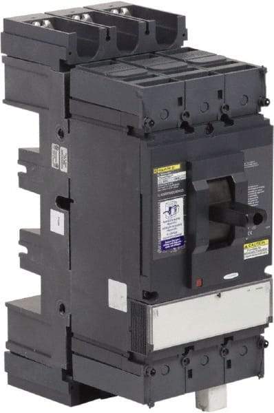 Square D - 600 Volt, 600 Amp, Automatic Molded Case Switch - 3, 4 Pole, 100 at 480 VAC kA Interrupting Rating, Plug In Connection, 5.51 Inch Wide x 6.61 Inch Deep x 13.38 Inch High - USA Tool & Supply