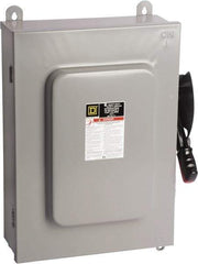 Square D - 100 Amp, 600 VAC, 6 Pole Nonfused Safety Switch - NEMA 12 & 3R, 75 hp at 600 VAC (Triple Phase), 6PST Contact Form - USA Tool & Supply