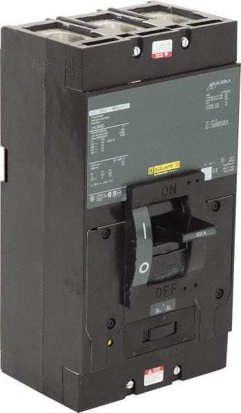 Square D - 300 Amp, 600 V, 3 Pole, Panel Mount Molded Case Circuit Breaker - Thermal Magnetic Trip, Multiple Breaking Capacity Ratings - USA Tool & Supply