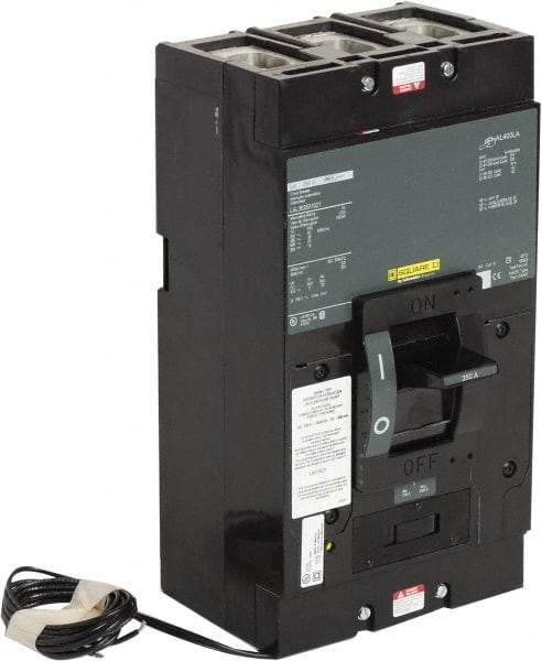 Square D - 350 Amp, 600 V, 3 Pole, Panel Mount Molded Case Circuit Breaker - Thermal Magnetic Trip, Multiple Breaking Capacity Ratings - USA Tool & Supply