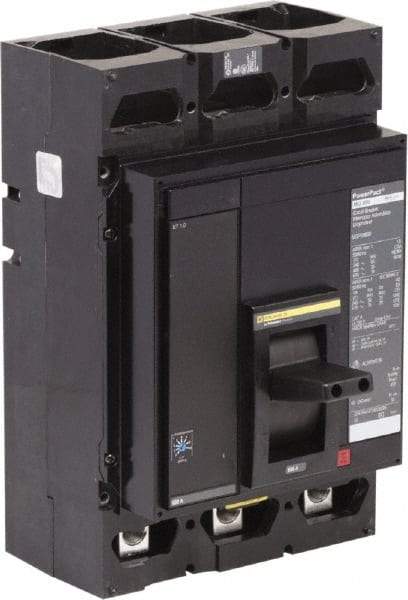 Square D - 600 Amp, 3 Pole, Panel Mount Molded Case Circuit Breaker - Electronic Trip, Multiple Breaking Capacity Ratings, 3/0 AWG, 8.1 Inch Deep x 12.8 Inch High x - USA Tool & Supply