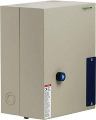 Schneider Electric - 3 Pole, 50 Amp, 120 Coil VAC, Nonreversible Enclosed IEC Motor Starter - 1 Phase Hp: 3 at 120 VAC, 7.5 at 240 VAC, 3 Phase Hp: 15 at 208 VAC, 15 at 230 VAC, 40 at 460 VAC, 40 at 575 VAC - USA Tool & Supply