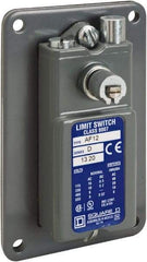 Square D - SPDT, NC/NO, Screw Terminal, Rotary Head Actuator, General Purpose Limit Switch - 1, 2, 4, 12, 13 NEMA Rating, IP65 IPR Rating, Flush Mount - USA Tool & Supply