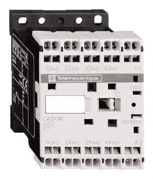 Schneider Electric - 2NC/2NO, 24 VAC at 50/60 Hz Control Relay - 17 V - USA Tool & Supply