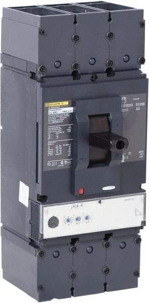 Square D - 600 Amp, 600 VAC, 3 Pole, Panel Mount Molded Case Circuit Breaker - Electronic Trip, Multiple Breaking Capacity Ratings, 2 AWG - USA Tool & Supply
