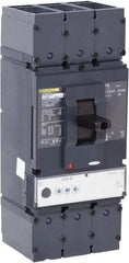 Square D - 600 Amp, 600 VAC, 3 Pole, Panel Mount Molded Case Circuit Breaker - Electronic Trip, Multiple Breaking Capacity Ratings, 2 AWG - USA Tool & Supply