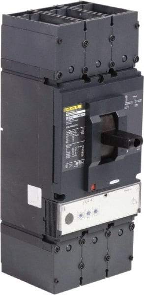 Square D - 400 Amp, 600 VAC, 3 Pole, Panel Mount Molded Case Circuit Breaker - Electronic Trip, Multiple Breaking Capacity Ratings, 2 AWG - USA Tool & Supply
