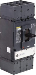 Square D - 400 Amp, 600 VAC, 3 Pole, Panel Mount Molded Case Circuit Breaker - Electronic Trip, Multiple Breaking Capacity Ratings, 2 AWG - USA Tool & Supply
