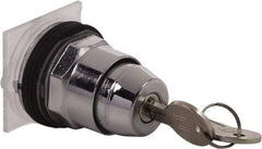 Schneider Electric - 1.18 Inch Mount Hole, 3 Position, Knob and Pushbutton Operated, Selector Switch Only - Black, Maintained (MA), without Contact Blocks, Weatherproof and Dust and Oil Resistant - USA Tool & Supply