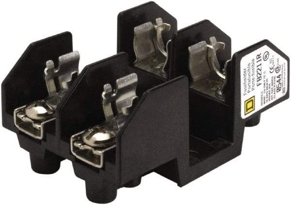 Square D - 2 Pole, 250 Volt, 30 Amp, Surface Mount Fuse Holder - Compatible with R Class Fuse - USA Tool & Supply