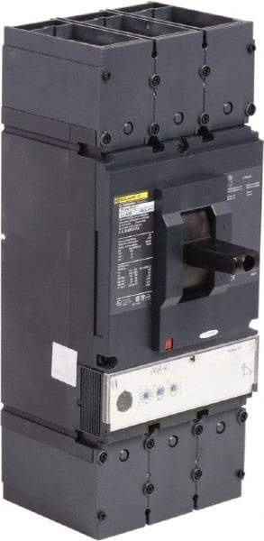 Square D - 400 Amp, 600 VAC, 3 Pole, Panel Mount Molded Case Circuit Breaker - Electronic Trip, Multiple Breaking Capacity Ratings, 2 AWG - USA Tool & Supply