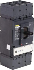 Square D - 400 Amp, 600 VAC, 3 Pole, Panel Mount Molded Case Circuit Breaker - Electronic Trip, Multiple Breaking Capacity Ratings, 2 AWG - USA Tool & Supply