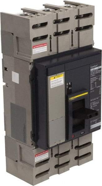 Square D - 800 Amp, 600 VAC, 3 Pole, Plug In Molded Case Circuit Breaker - Electronic Trip, 3/0 AWG - USA Tool & Supply