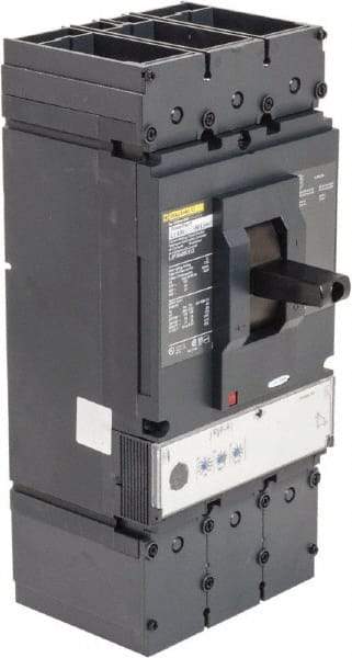 Square D - 400 Amp, 600 VAC, 3 Pole, Panel Mount Molded Case Circuit Breaker - Electronic Trip, 110mm Deep x 340mm High x 140mm Wide - USA Tool & Supply
