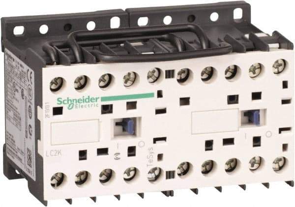 Schneider Electric - 3 Pole, 230 to 240 Coil VAC at 50/60 Hz, 6 Amp at 440 VAC, Reversible IEC Contactor - BS 5424, CSA, IEC 60947, NF C 63-110, RoHS Compliant, UL Listed, VDE 0660 - USA Tool & Supply