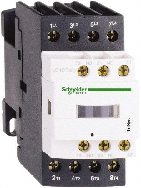 Schneider Electric - 4 Pole, 24 Coil VAC, 32 Amp at 440 VAC, Nonreversible IEC Contactor - Bureau Veritas, CCC, CSA, CSA C22.2 No. 14, DNV, EN/IEC 60947-4-1, EN/IEC 60947-5-1, GL, GOST, LROS, RINA, RoHS Compliant, UL 508, UL Listed - USA Tool & Supply