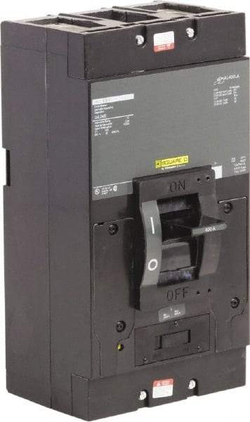 Square D - 400 Amp, 240 V, 2 Pole, Panel Mount Molded Case Circuit Breaker - Thermal Magnetic Trip, 25 kA at 240 VAC Breaking Capacity - USA Tool & Supply