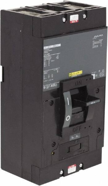Square D - 400 Amp, 600 V, 2 Pole, Panel Mount Molded Case Circuit Breaker - Thermal Magnetic Trip, Multiple Breaking Capacity Ratings - USA Tool & Supply
